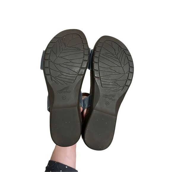 Dansko Leather Rebekah Ankle Strap Blue Sandals size EU 37  US 6.5 / 7 - Picture 4 of 8